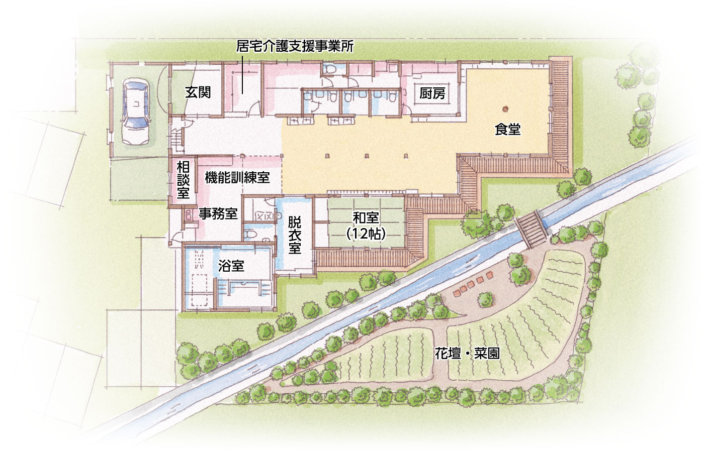 デイサービスセンターさわやか苑 中沢［見取り図］