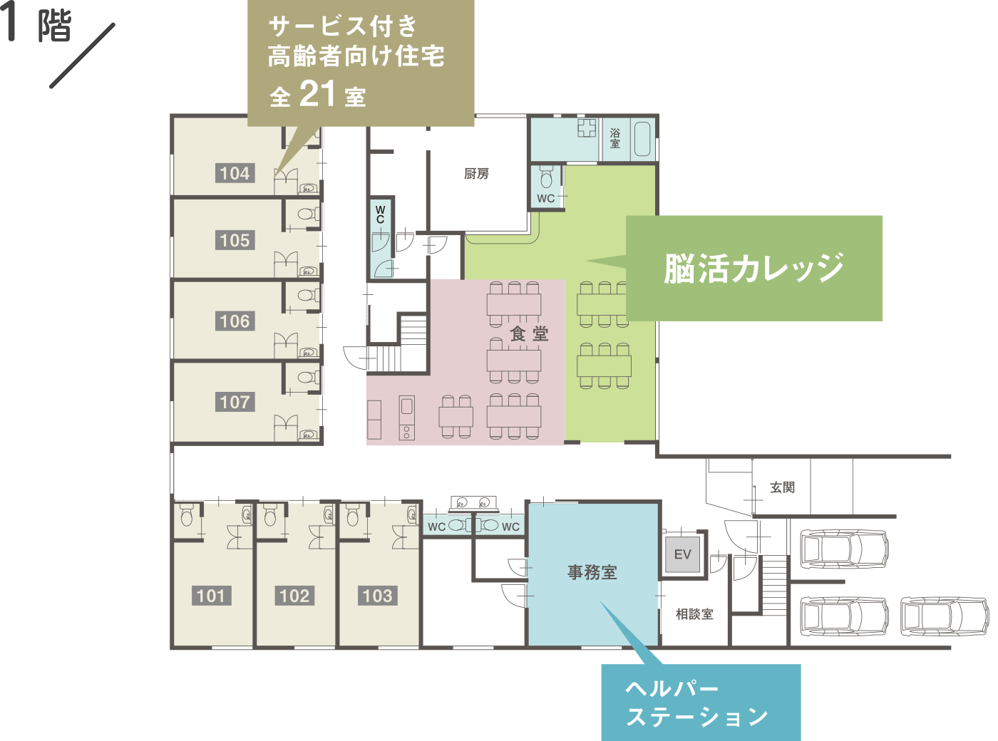 シルバーハウスさわやか苑 鳥屋野1F