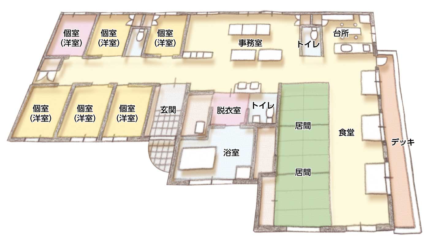 多機能ケアセンターさわやか苑 長倉［見取り図］