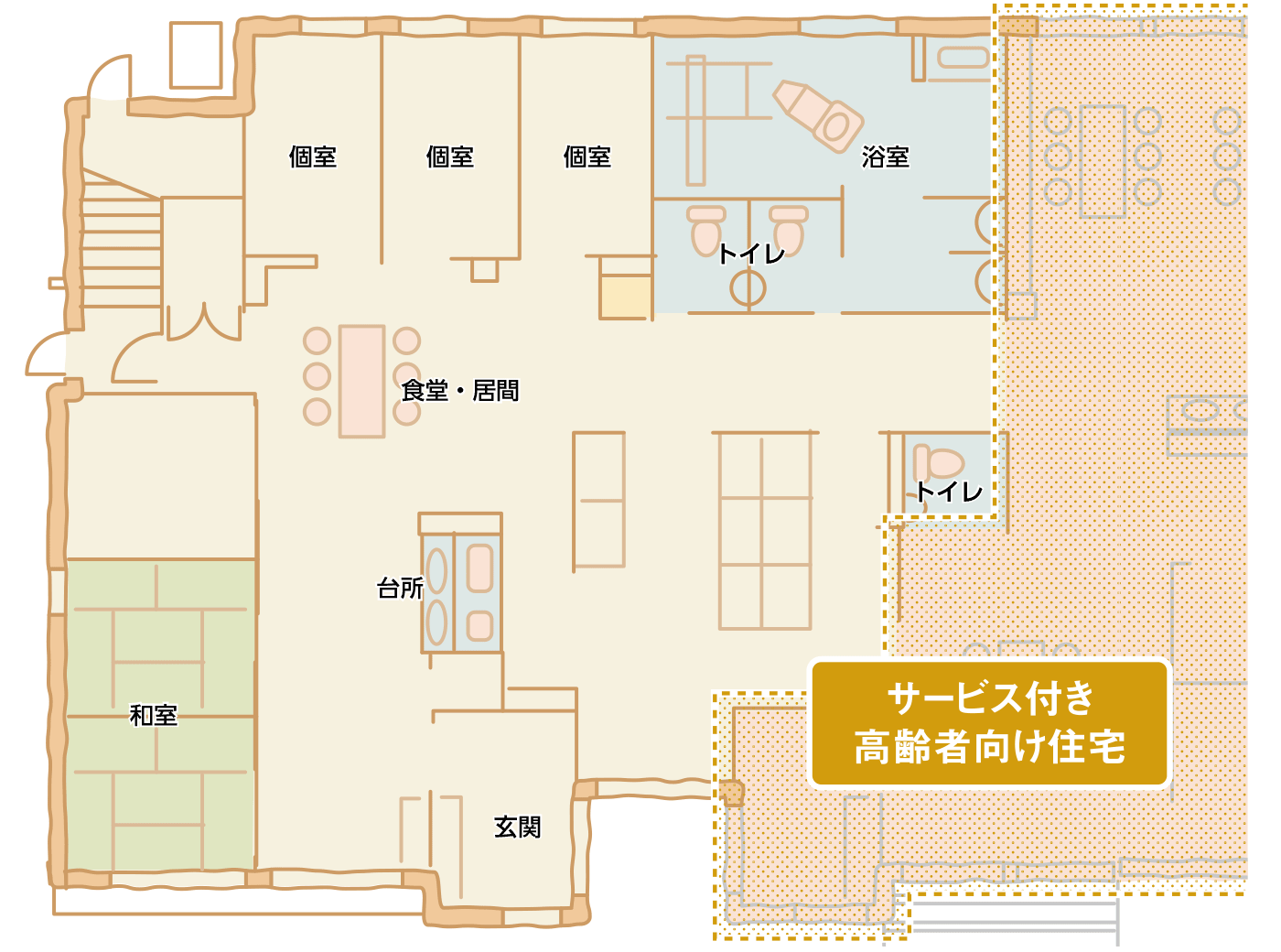 多機能ケアセンターさわやか苑 見附柳橋［見取り図］
